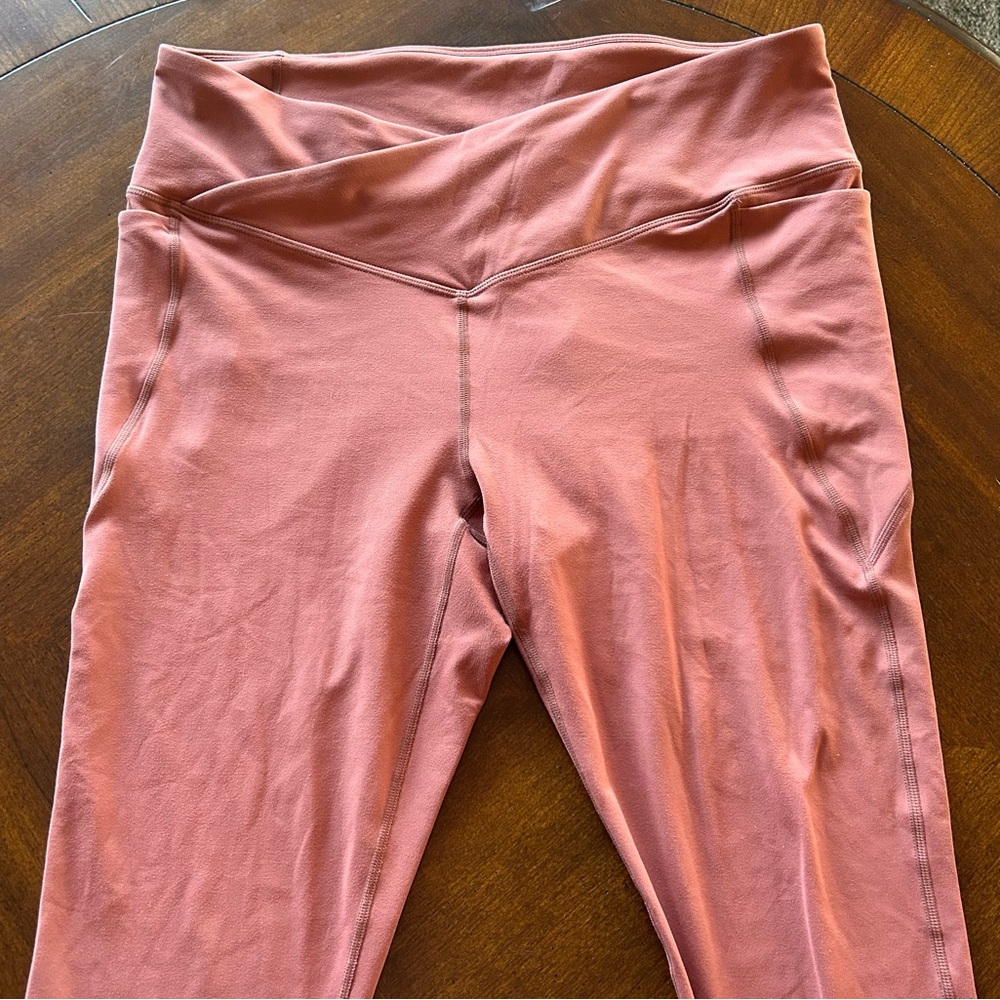 Fabletics Mahogany Oasis Pureluxe HW Crossover 7/8 Leggings